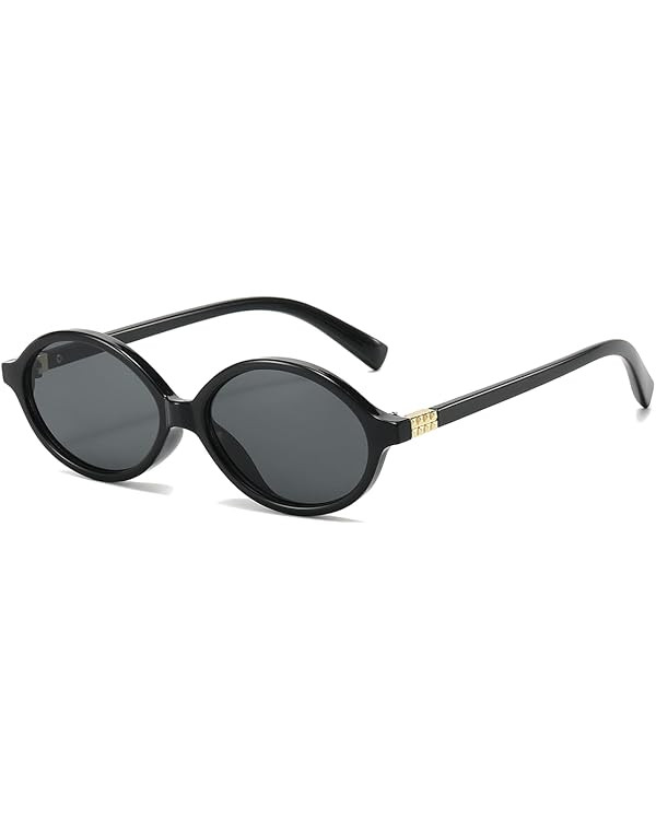 Gleyemor Retro Oval Sunglasses for Women and Men 90s Vintage Style Sunglasses | Amazon (US)