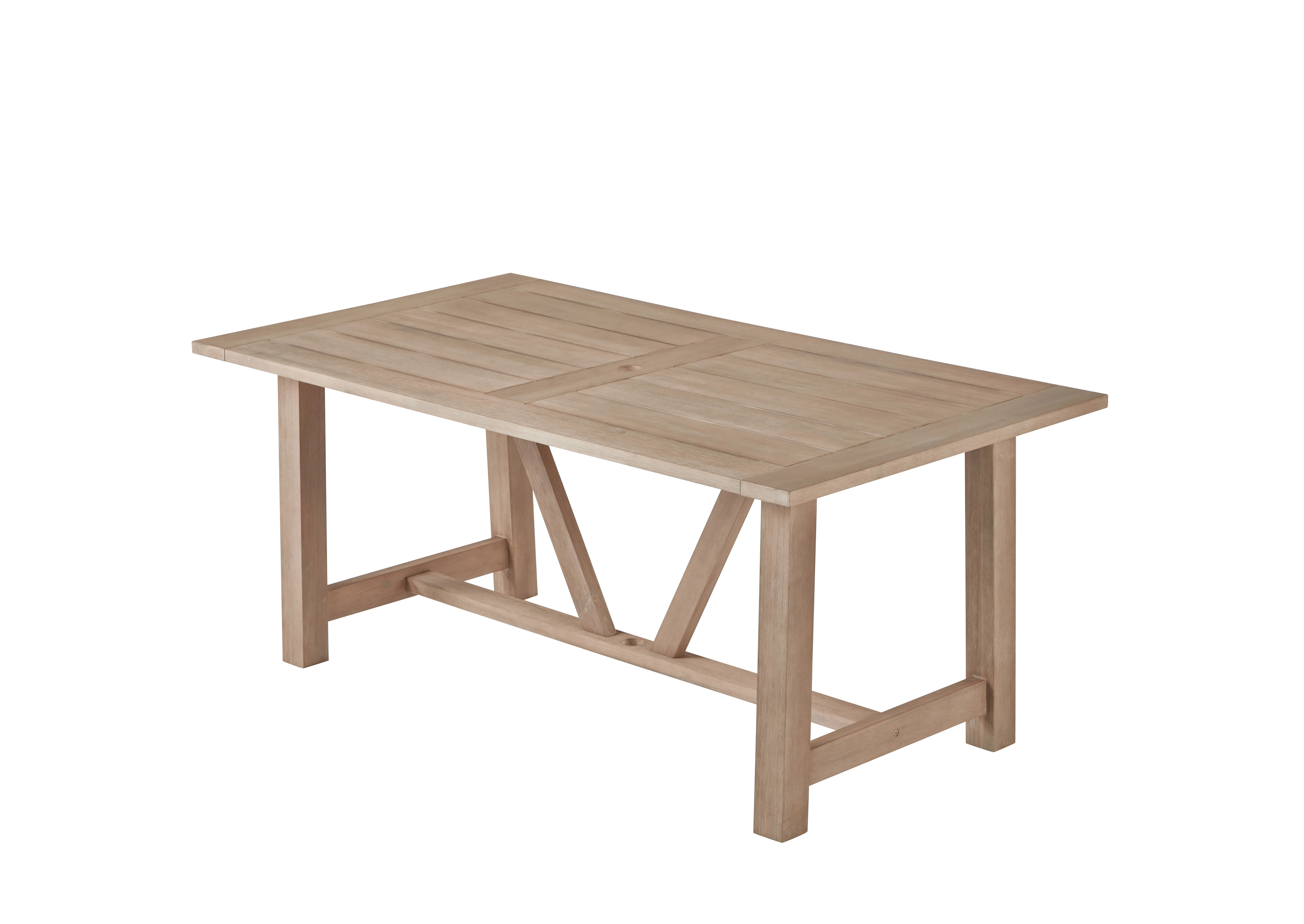 Rustic Outdoor Patio Table In Acacia Wood | Wayfair North America