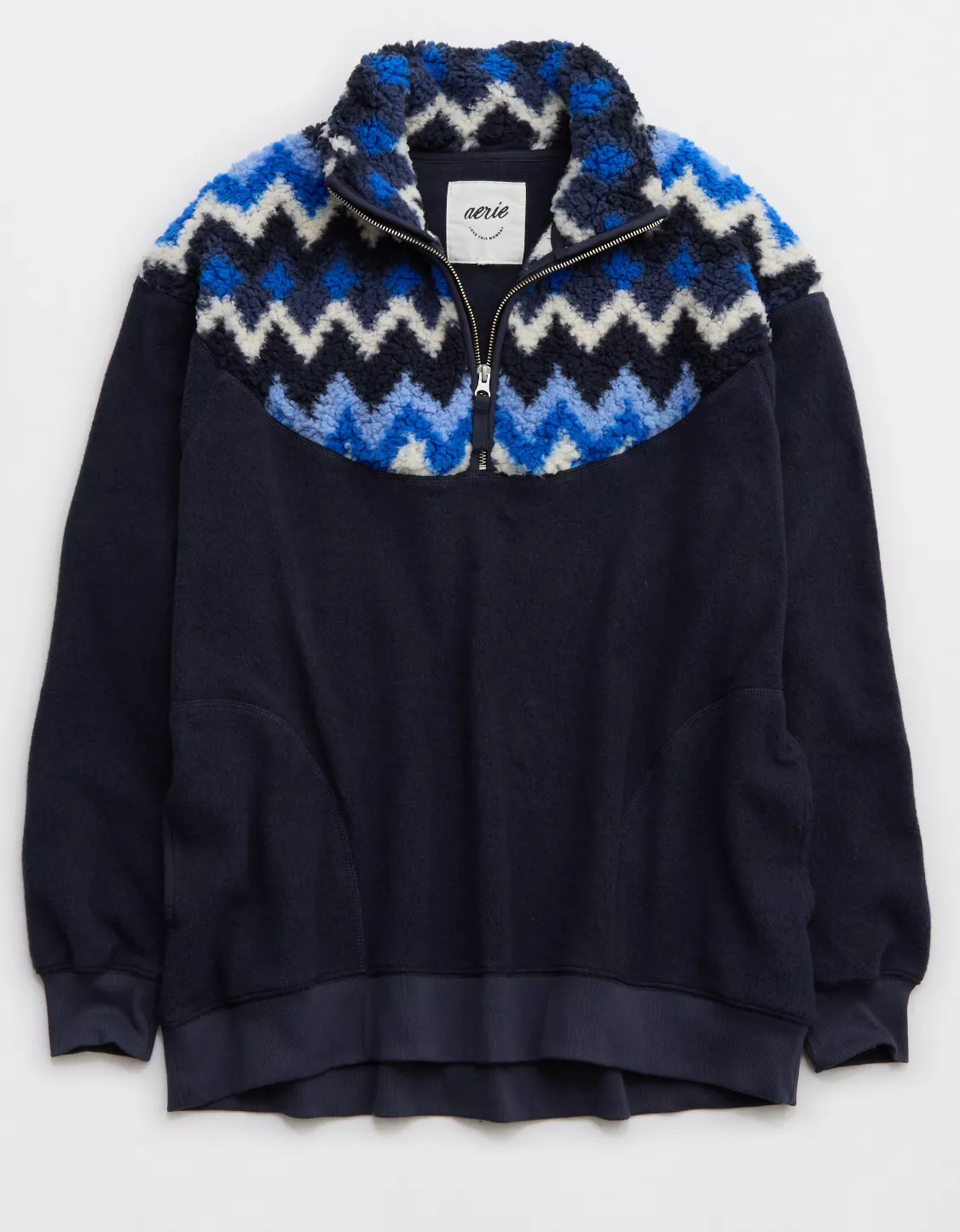 Aerie Hometown Holiday Quarter Zip Sweatshirt | American Eagle Outfitters (US & CA)