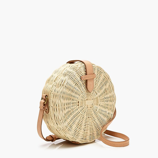 Circle straw crossbody bag | J. Crew US