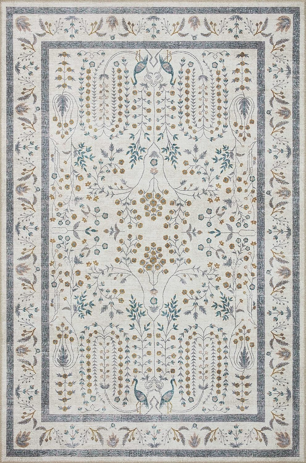 Rifle Paper Co. x Loloi Maison Collection MAO-05 Wisteria Cream 7'-6" x 9'-6" Area Rug | Amazon (US)
