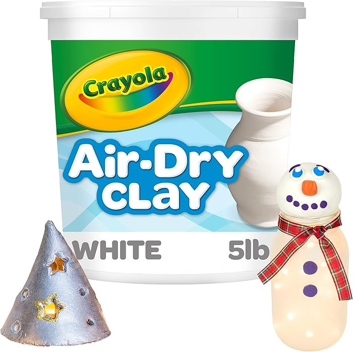 Crayola Air Dry Clay (5lbs), Teacher Supplies, Natural White Modeling Clay for Kids, Sculpting Ma... | Amazon (US)