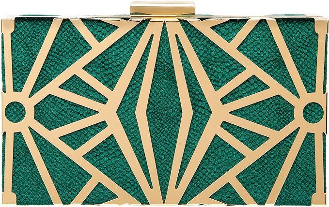 CARIEDO Women Evening Bag Elegant Clutch Purse Exquisite Velvet Metal Hollow out Handbags Prom We... | Amazon (US)