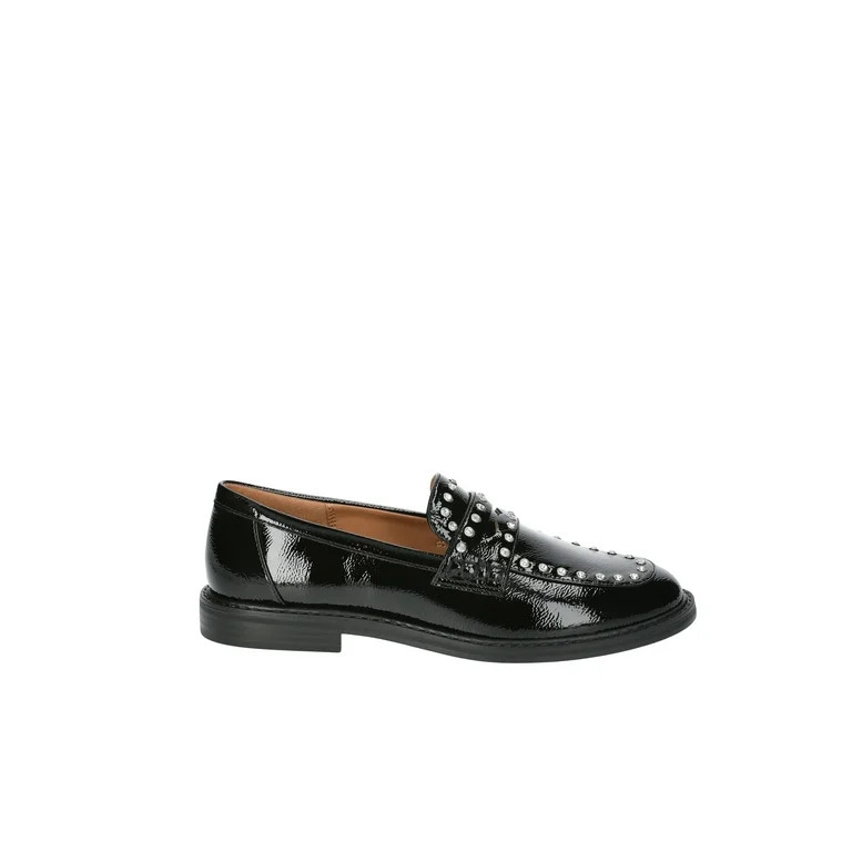 Free Assembly Women's Studded Faux Leather Loafers, Sizes 6-11 | Walmart (US)