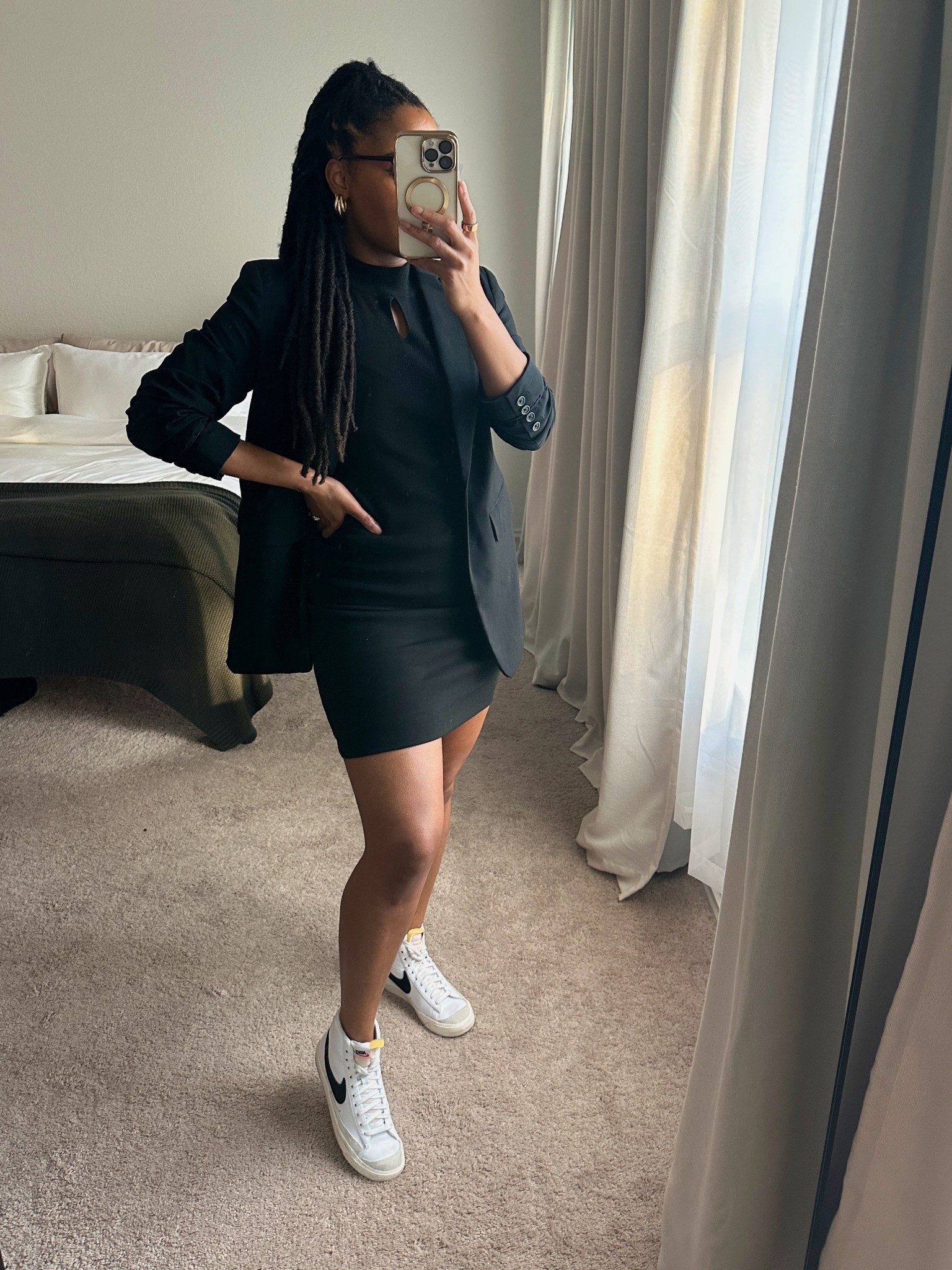 Casual black spring outfit with a mini skirt and sneakers. I held the sleeves in place with hair ties.

spring fashion black women • elevated casual outfits • spring fashion • chic outfits • spring outfit • spring outfits aesthetic • spring outfits casual • spring outfits for women • spring shoes • elegant casual outfits • casual classy outfits • casual classy outfit ideas • spring outfit ideas black girl • cute spring outfits • spring dresses • spring outfit ideas black women • spring outfit ideas • spring style trends • neutral spring outfits

#LTKStyleTip #LTKFindsUnder100