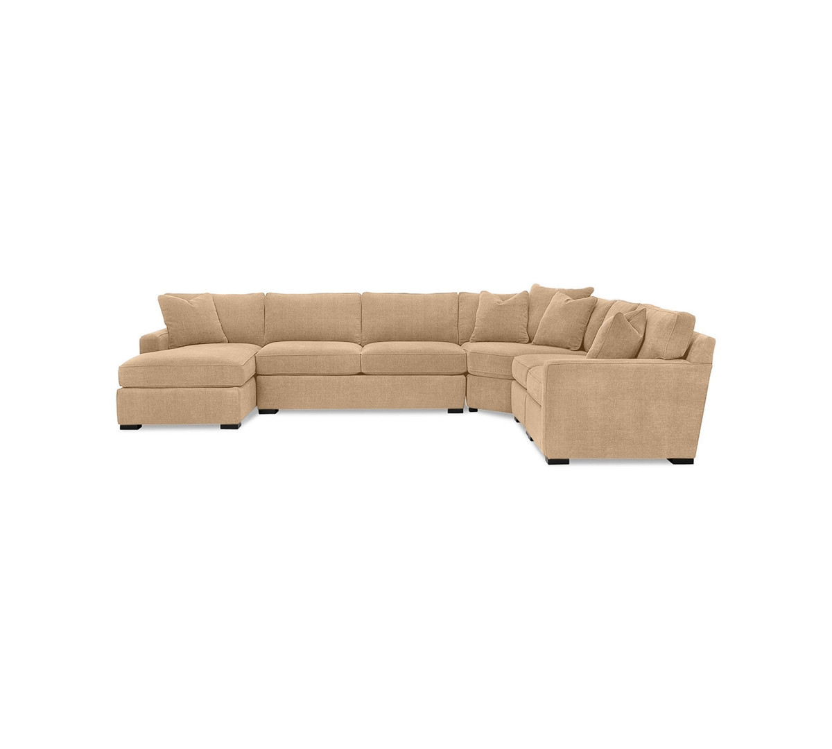 Radley 5-Piece Fabric Chaise Sectional Sofa, Created for Macy's - Heavenly Caramel Tan | Macy's