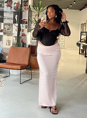 Promenade Maxi Skirt Pink | Princess Polly US