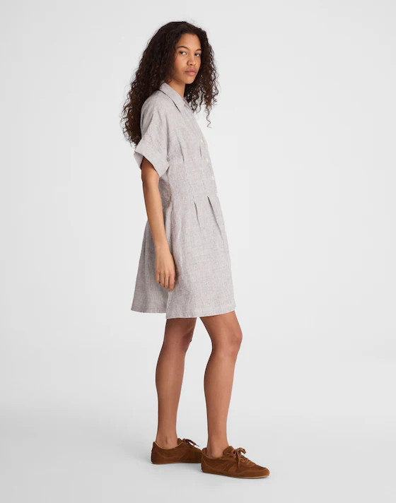 The Perry Mini Shirtdress in 100% Linen | Madewell