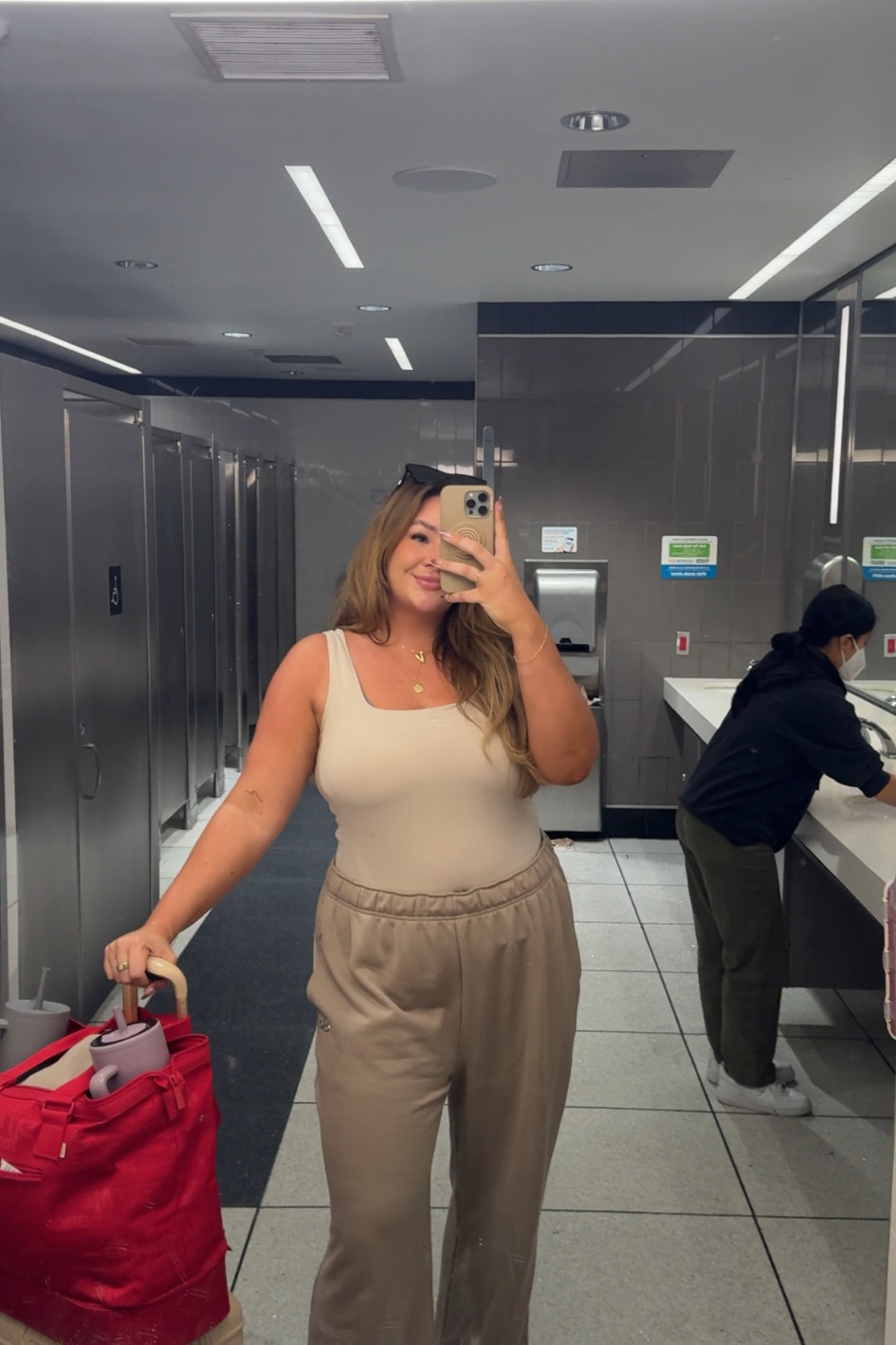 little travel outfit ✨ wearing 2x in the pants & xl in the top! 

#LTKCon #LTKTravel #LTKMidsize