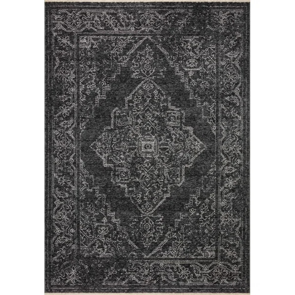 Vance Oriental Area Rug in Charcoal/Dove | Wayfair North America