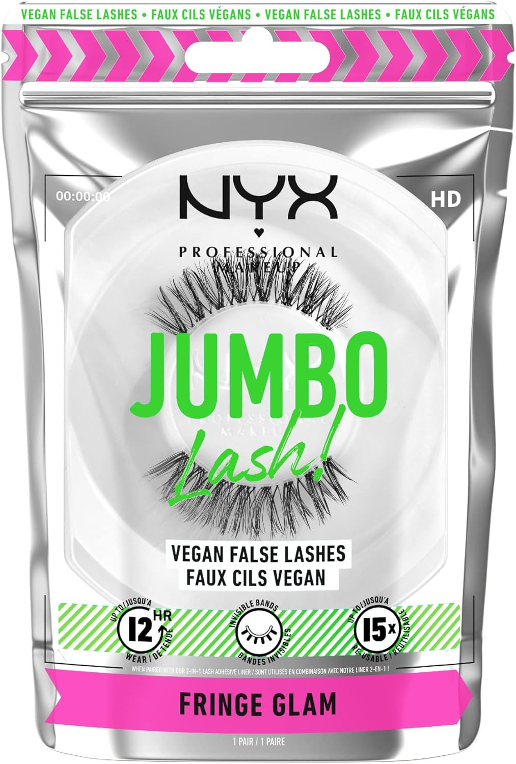 NYX PROFESSIONAL MAKEUP, Jumbo Lash!, Vegan False Lashes, Reusable - FRINGE-GLAM | Amazon (CA)