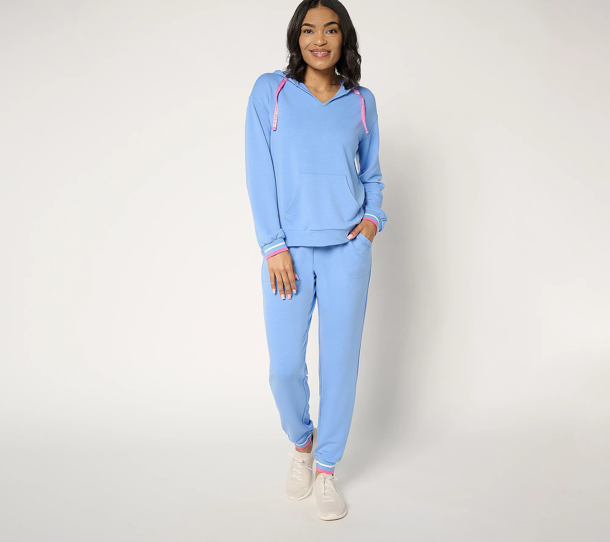 MUK LUKS Brushed French Terry Hooded Lounge Set | QVC