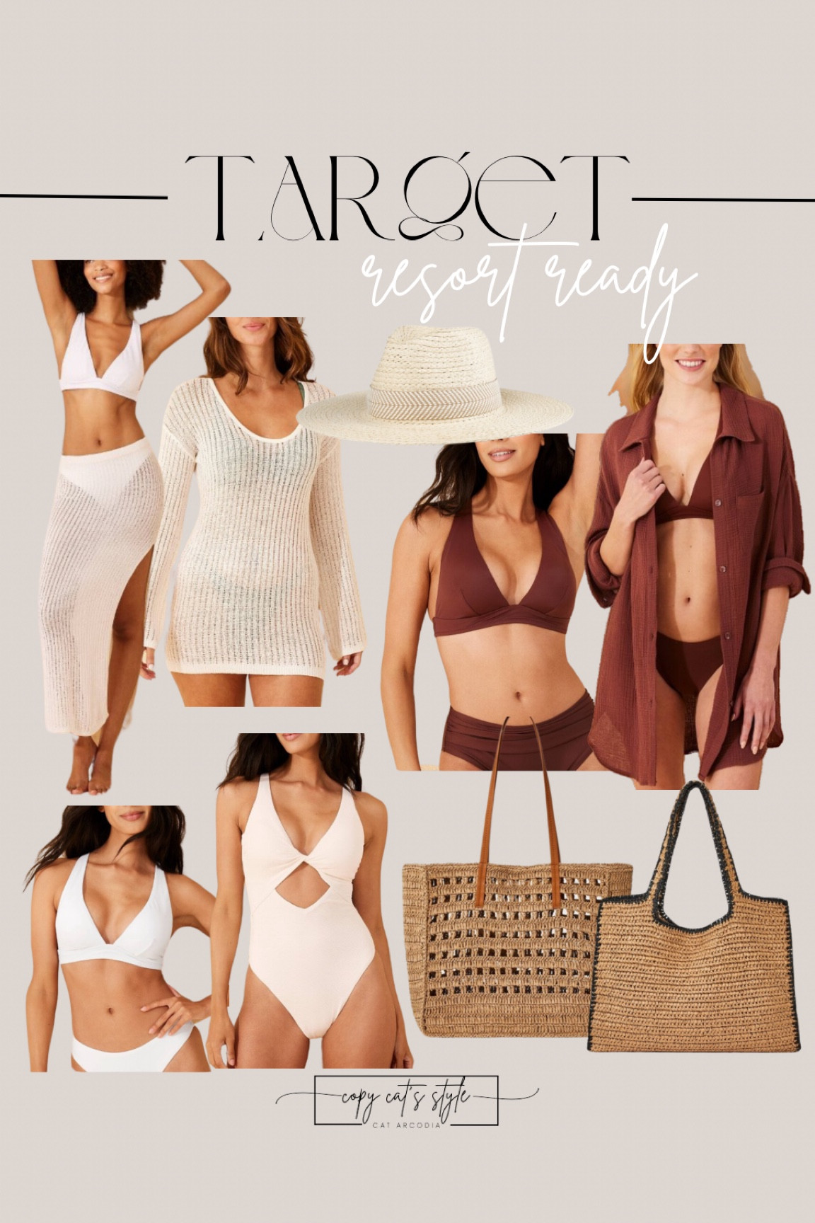 Target resort style finds! Target beach cover ups, target bathing suits, target bikinis, target beach totes. 

#LTKStyleTip #LTKFindsUnder50 #LTKSwim