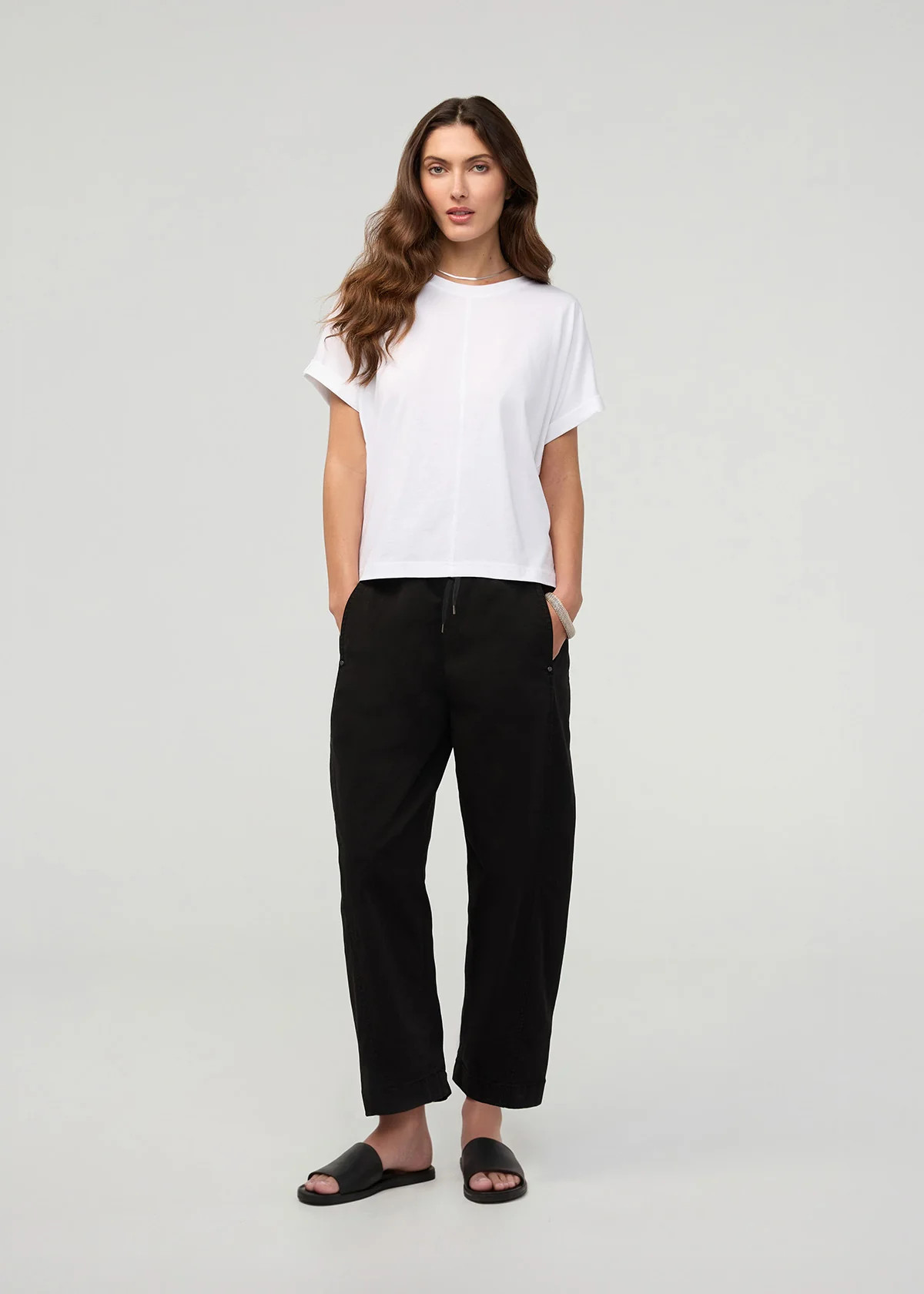 FlexTwill Barrel Pull On Pant - Black | DUER