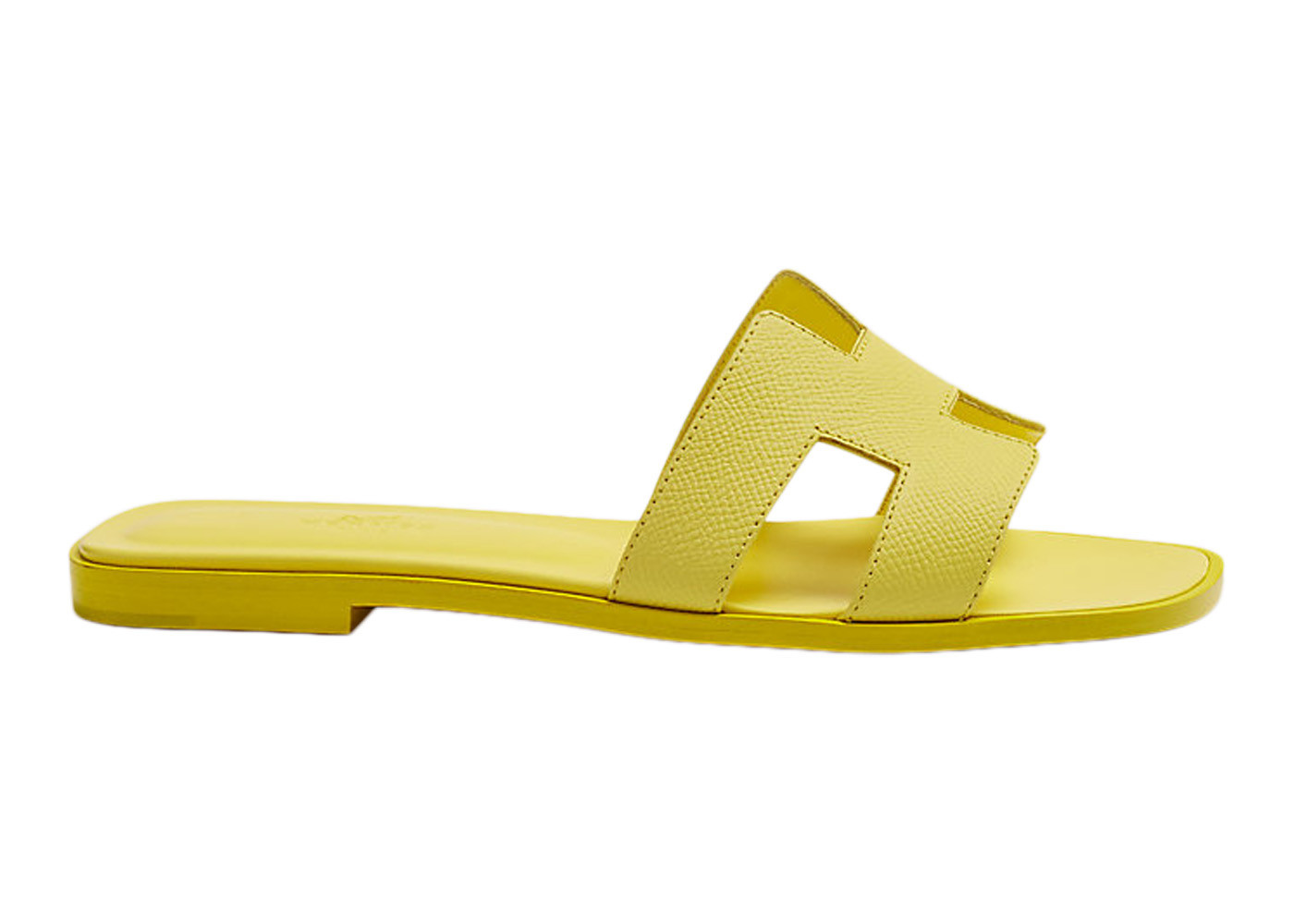 Hermes Oran Sandal Jaune Curcuma Epsom Calfskin Leather | StockX