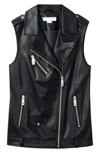 Noize Faux Leather Vest in Black at Nordstrom Rack, Size X-Small | Nordstrom Rack