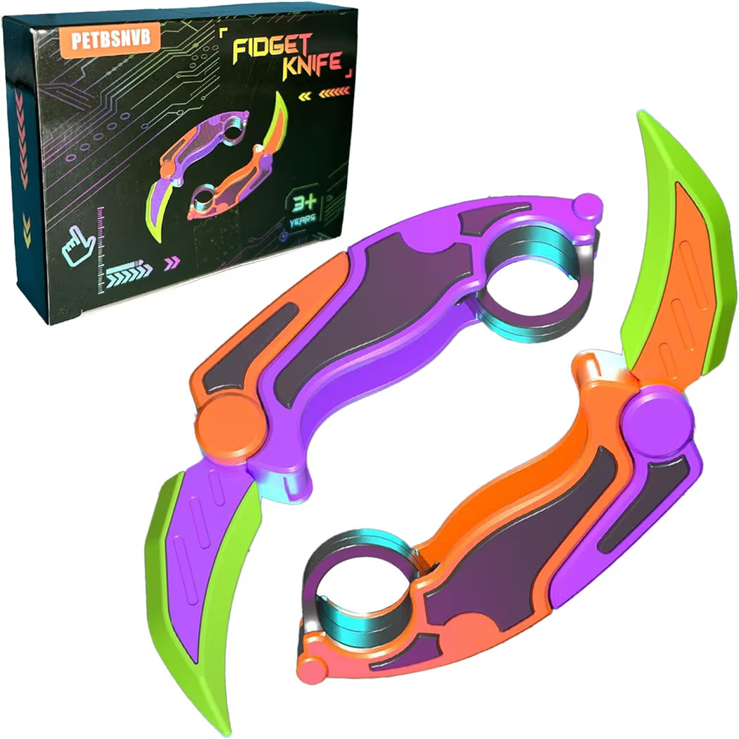 2pcs Fidget Claw Knife, 3D Gravity Knife Toy, 3D Gravity Plastic, Switchblade, Printed, Printing ... | Amazon (US)