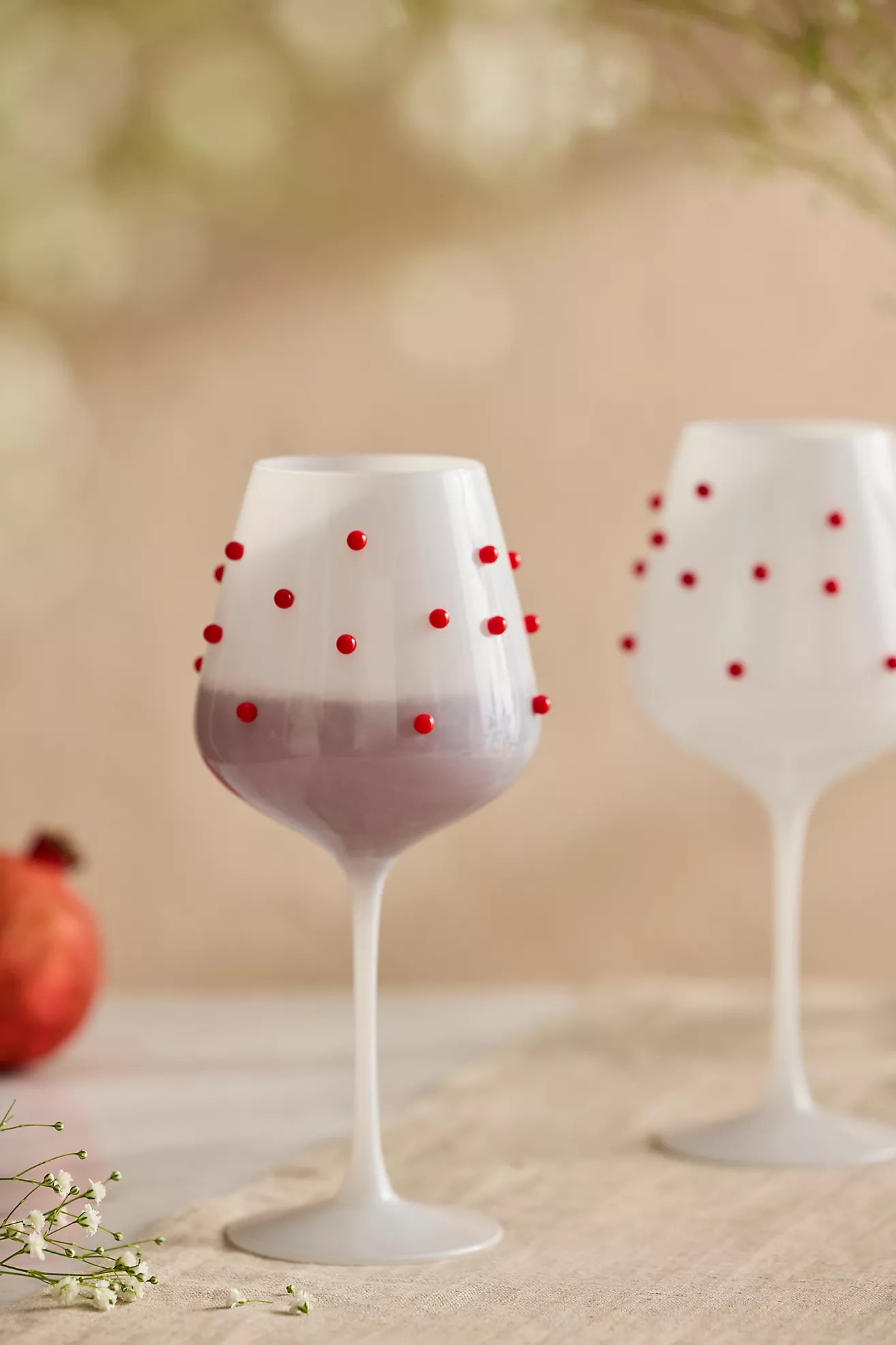 Red Confetti Wine Glasses, Set of 2 | Anthropologie (US)