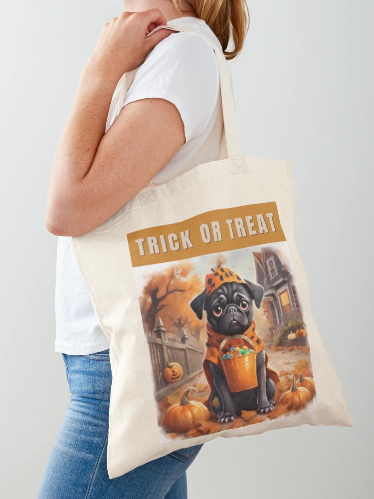Halloween Pug - Trick or Treat Tote Bag | Redbubble (US)