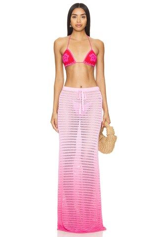 Lovers and Friends Viank Mesh Maxi Skirt in Pink Ombre from Revolve.com | Revolve Clothing (Global)