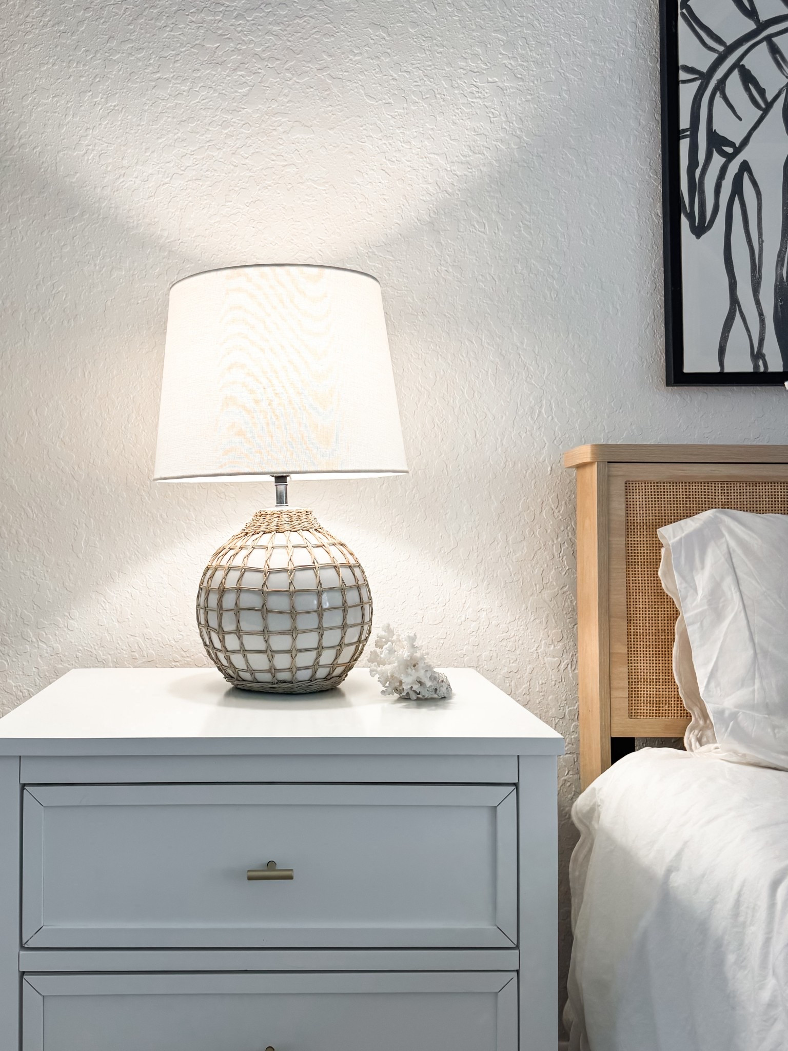 This cute fishnet lamp adds the perfect touch of coastal boho to any room! It’s on summer clearance so grab it now! 

#LTKHome