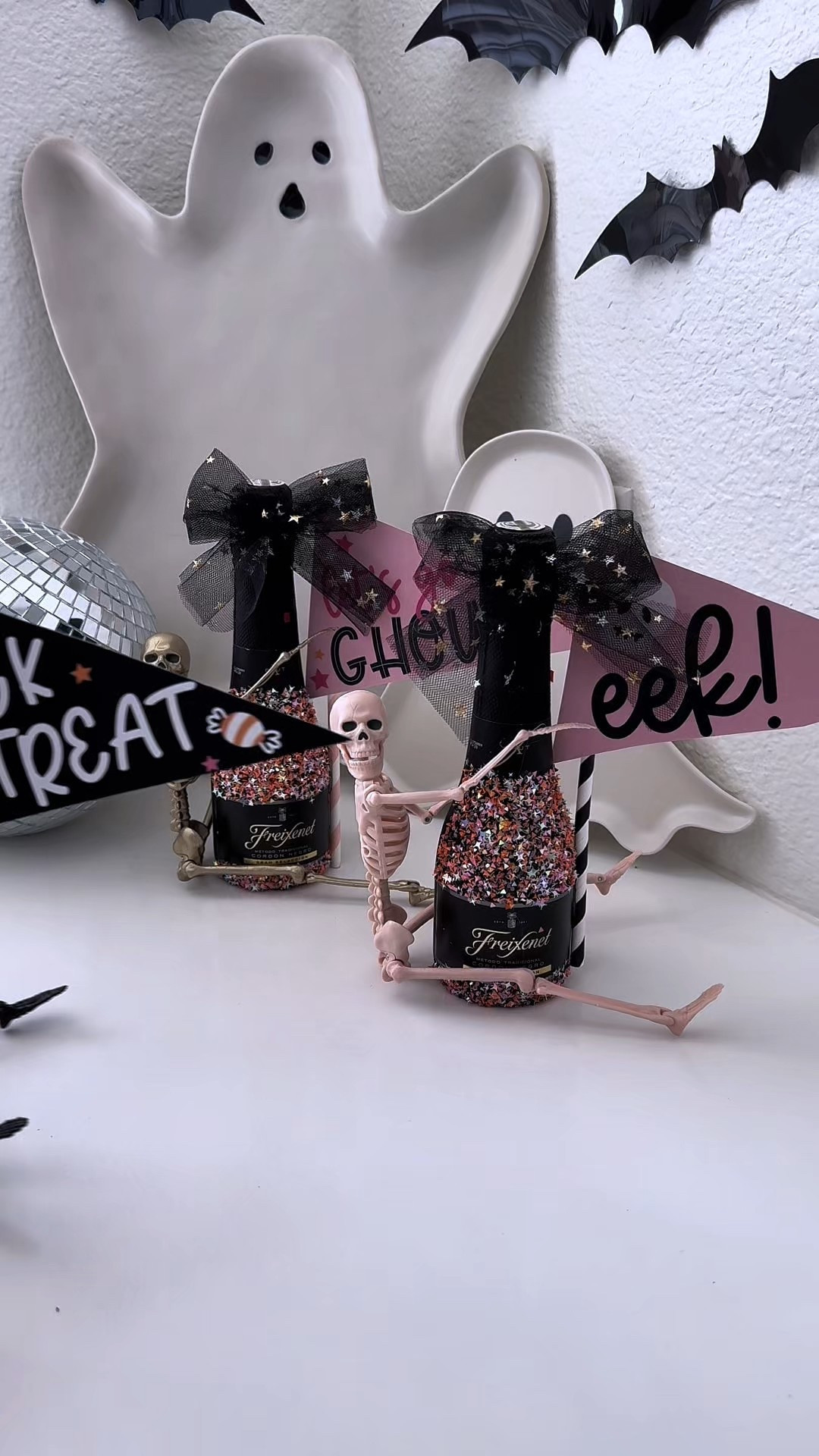 Spooky mini Prosecco bottles! The perfect halloween party favor, gift idea, or even a halloween hostess gift! 

#LTKHome #LTKSeasonal #LTKParties