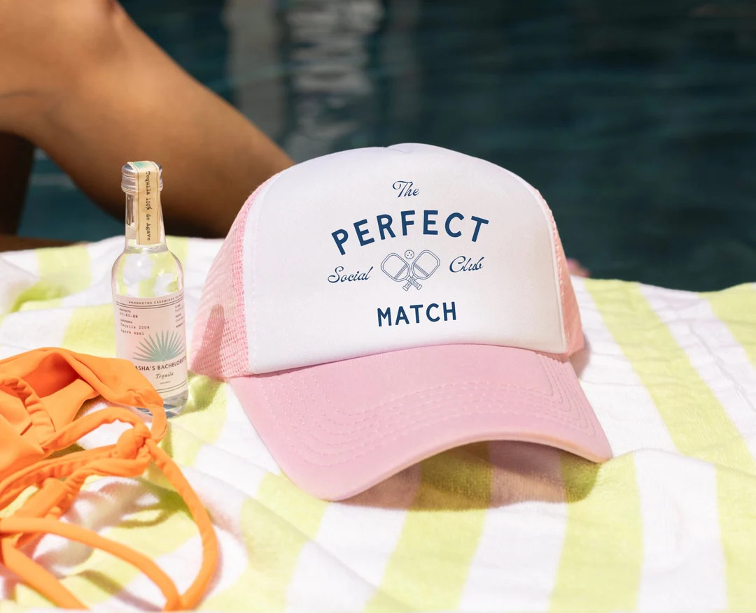 The Perfect Match Hat, Custom Trucker Hat, Bachelorette Hat, Bachelorette Merch, Club Bach, Club ... | Etsy (US)