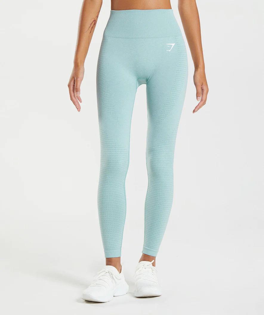 Gymshark Vital Seamless 2.0 Leggings - Pearl Blue Marl | Gymshark US