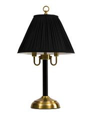 25in Metal Table Lamp With Pleated Shade | TJ Maxx