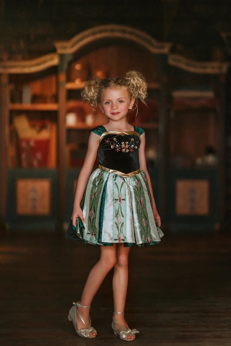 Disney Princess Dress,short Version,heirloom Princess Gown,anna Coronation Gown,frozen Princess C... | Etsy (US)