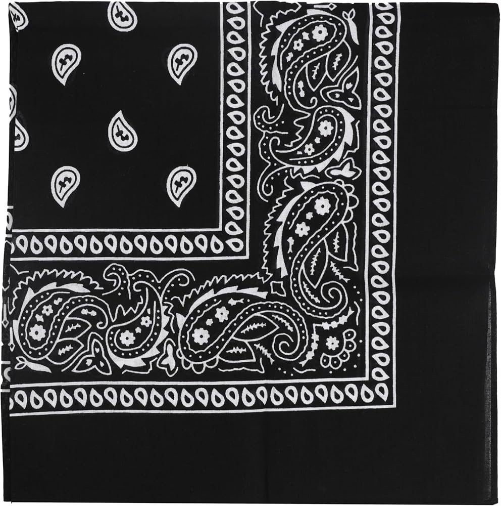 Motique Accessories 22 Inch Cotton Paisley Bandana | Amazon (US)