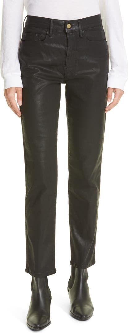 Sylvie Coated High Waist Jeans, Coated Jeans, Coated Denim, Leather Pants, Veja V10, vejas, veja | Nordstrom