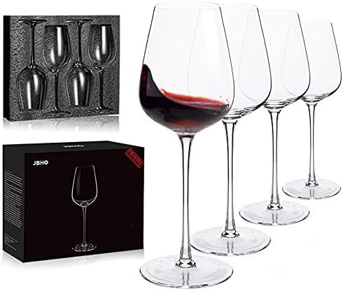 Amazon.com | Hand Blown Italian Style Crystal Bordeaux Wine Glasses - Great Gift Packaging - Red ... | Amazon (US)