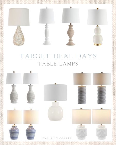 TONs of table lamps in Target Deal Days sale - many of which are 20%-25% off! The sale runs through Saturday!
- 
coastal decor, beach house decor, beach decor, beachy decor, beach style, coastal home, coastal home decor, coastal interiors, coastal family room, living room decor, coastal decorating, coastal house decor, home accessories decor, coastal accessories, living room decor, neutral decor, neutral home, blue and white home, blue and white decor, target lamps, target lighting, target home, coastal lamps, coastal table lamps, white lamps, textured lamps, lamps with white shade, lamps for nightstands, lamps for console tables, lamps for living room, living room lamps, bedroom lamps, console table lamps, serena & lily light dupes, serena & lily lamp dupes, wood lamps, capiz lamps, white & brass lamps, white & gold lamps, blue and white lamps, designer looks for less, lamp dupes, designer dupes, lamps on sale  

#LTKhome #LTKunder100 #LTKsalealert