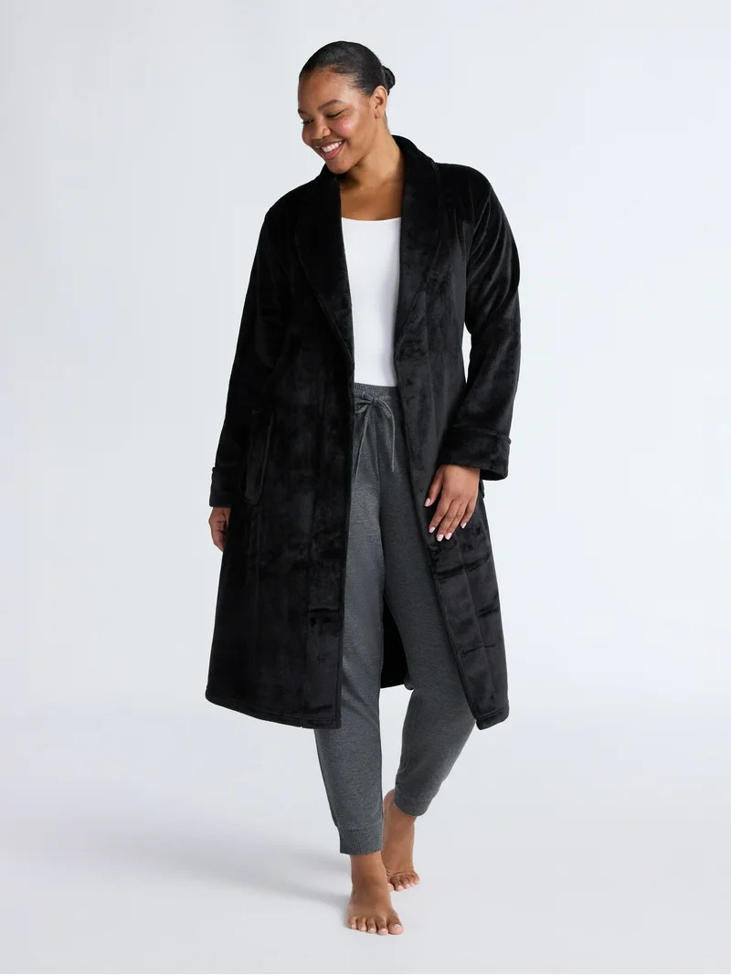 Joyspun Women's Plush Robe, Sizes S-3X | Walmart (US)