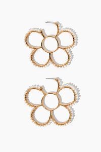 Beaded Cutout Flower Earrings | Forever 21 (US)