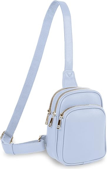 Emperia Triple Zip Small Sling Bag for Women Trendy Faux Leather Crossbody bags Lightweight Fanny... | Amazon (US)