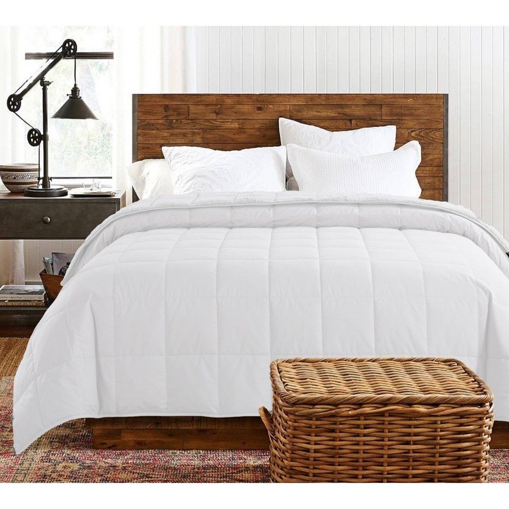 Full/Queen Reversible Cozy Down Alternative Comforter White - St. James Home | Target