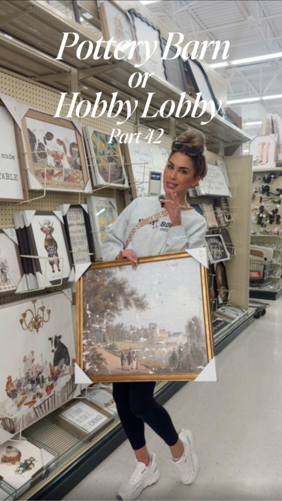 Pottery barn or Hobby Lobby Pt 42  🎨 

Highlights:
Art needs to be 2/3 the width of whatever furniture it’s placed on or hung above.
Hang art 6-8 inches above wherever that furniture is. Same goes with mirrors above entryway tables, buffet tables, etc.
Space out artwork 3-5 inches between eachother. When heights differ, the key is keeping the center of each one aligned.

•
•
Living room styling, canvas wall art, framed artwork, photo gallery wall, black and white photo frame, target home, home decor, entryway styling, 

#LTKHome