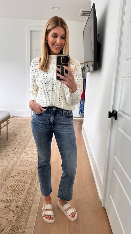 The perfect little crochet spring sweater under $50! 

#LTKover40 #LTKsalealert #LTKfindsunder50