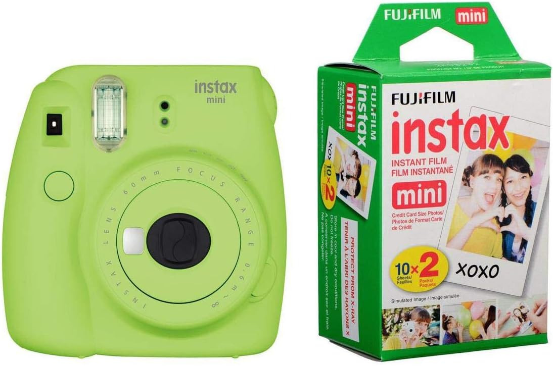 Fujifilm Instax Mini 9 Camera, Lime Green - With Fujifilm instax mini Instant Daylight Film Twin ... | Amazon (US)