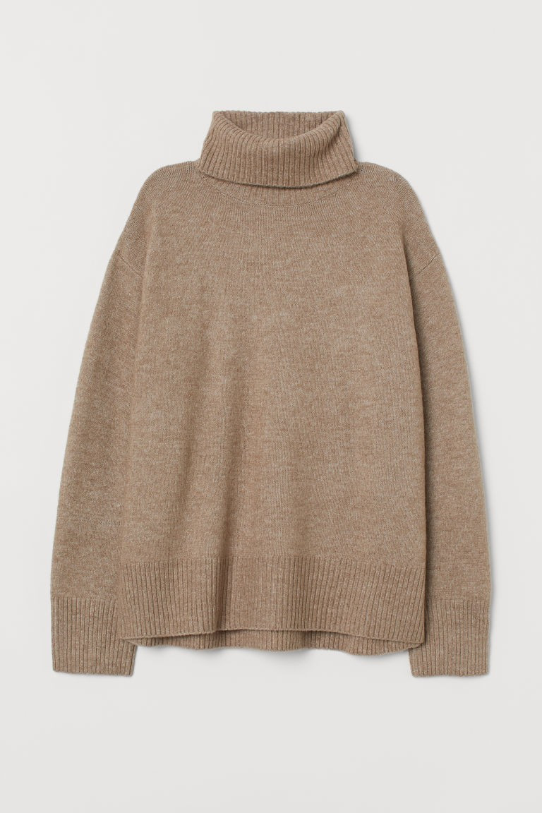 H & M - Knit Turtleneck Sweater - Beige | H&M (US + CA)