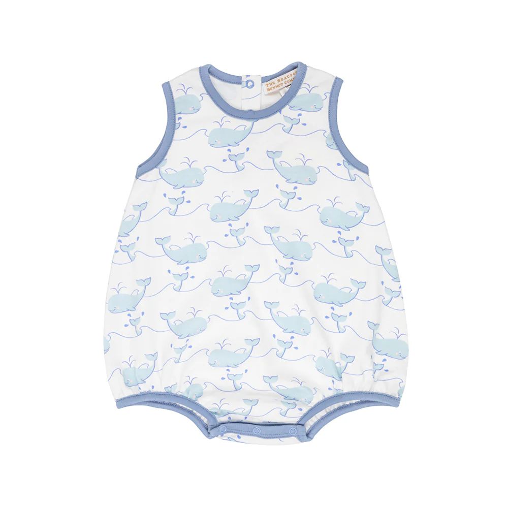 Patton Play Bubble (Unisex) - Whale, Whale Look At You with Park City Periwinkle | The Beaufort Bonnet Company