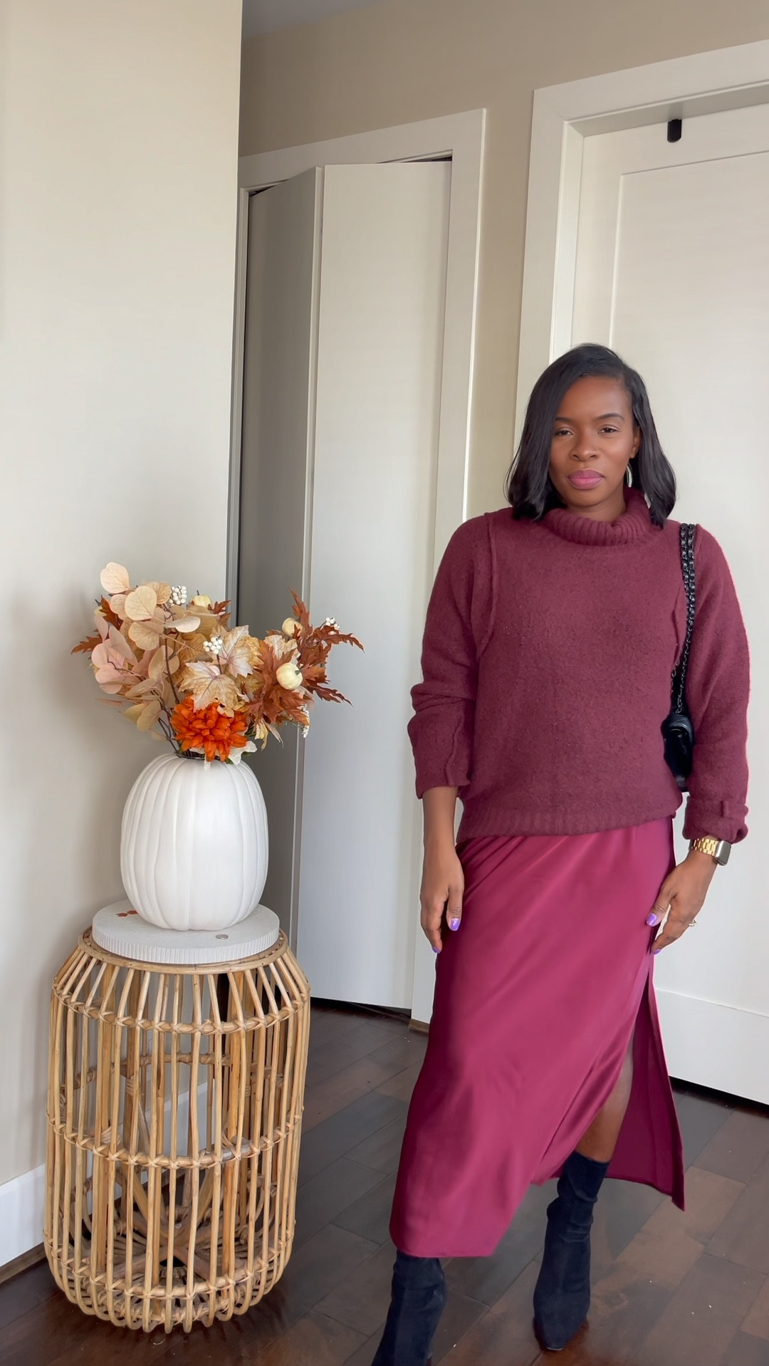 Slip dress + sweater 

#LTKover40 #LTKHoliday #LTKfindsunder50