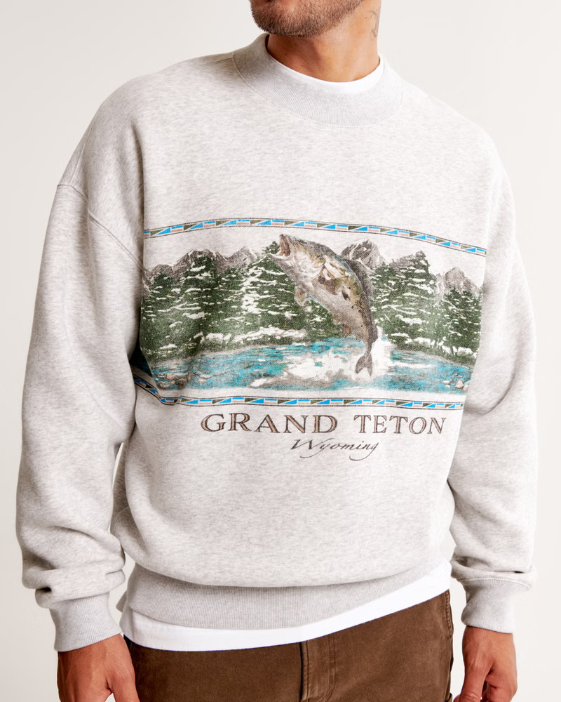 Grand Teton Graphic Crew Sweatshirt | Abercrombie & Fitch (US)