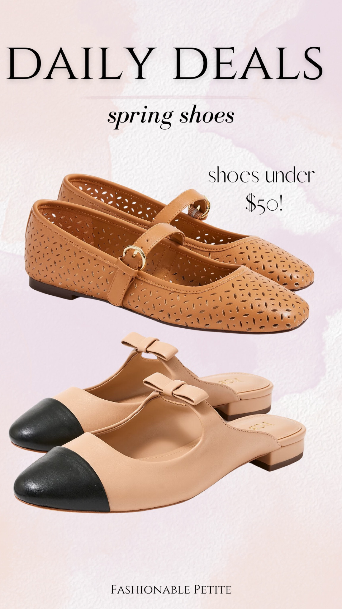 Flats and mules under $50! I love this cap toe style and these Mary Jane’s come in three colors

Spring shoes, flats, cap toe, ballet flats, mules, Mary Jane’s, women’s shoes 

#LTKShoeCrush #LTKFindsUnder50 #LTKSaleAlert
