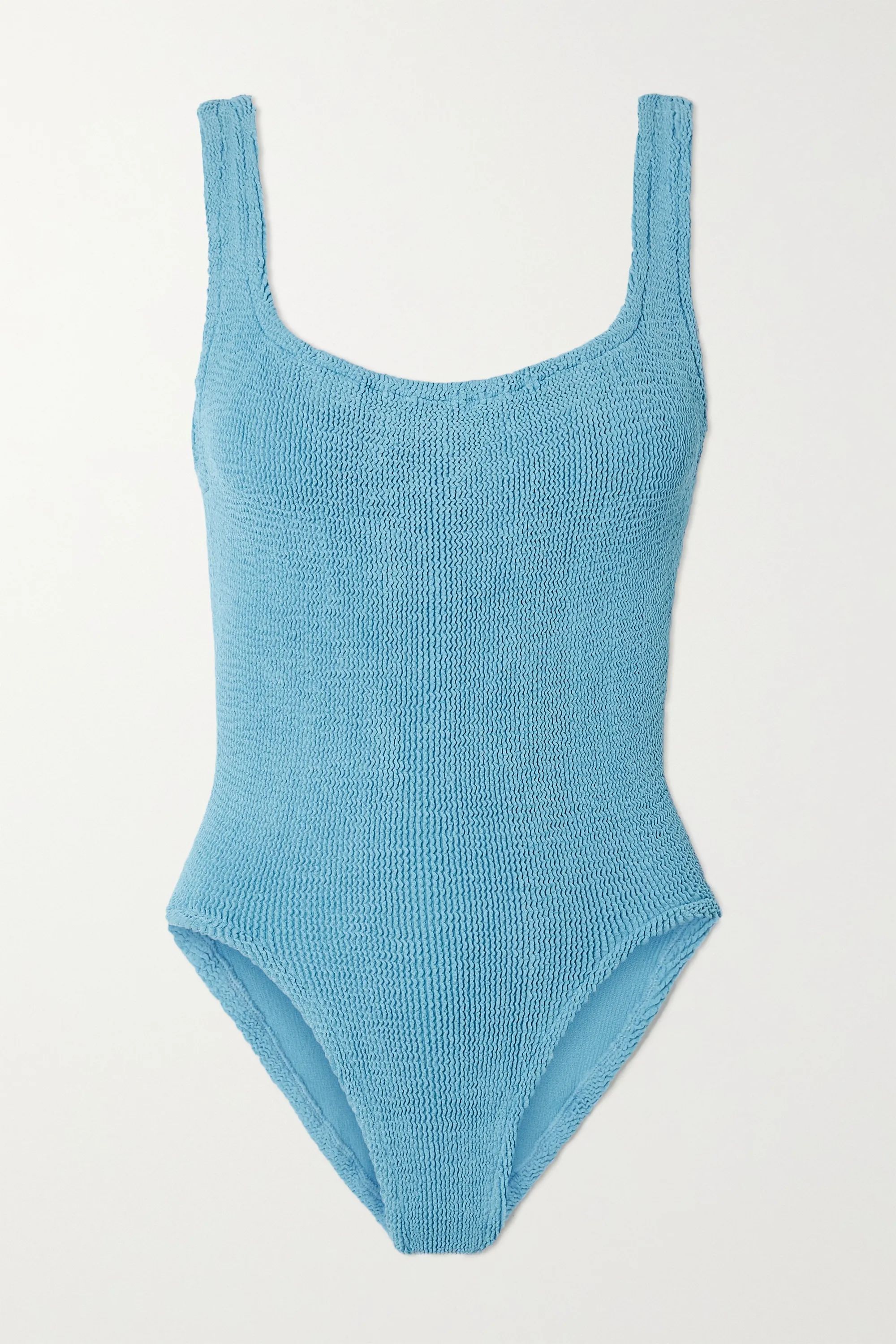 Hunza G+ NET SUSTAIN seersucker swimsuit | NET-A-PORTER (US)