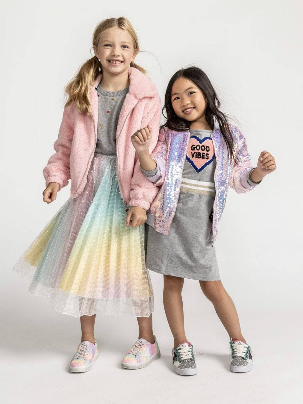 Women's Sparkly Rainbow Midi Skirt | Lola + The Boys