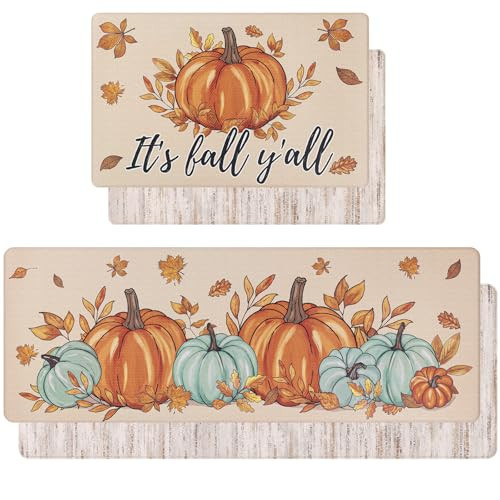 U'Artlines Fall Kitchen Mats Sets of 2, Anti Fatigue Mats for Floor | Amazon (US)