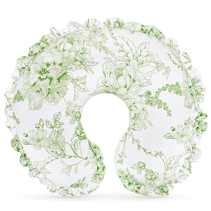Nursing Pillow Cover, Removable Ruffled Pillowcase for Breastfeeding Pillows, Ultra Soft Comforta... | Amazon (US)